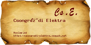 Csongrádi Elektra névjegykártya